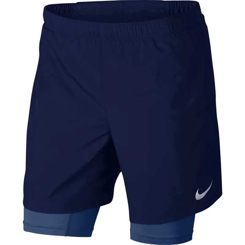 Nike Men's 7inch Challenger Short 2 in 1 Blue S-2